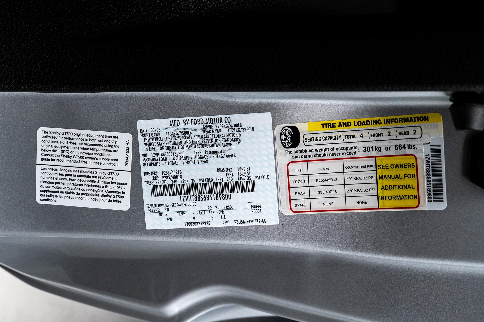 2008 Ford Mustang Shelby GT500 Coupe - Image 9